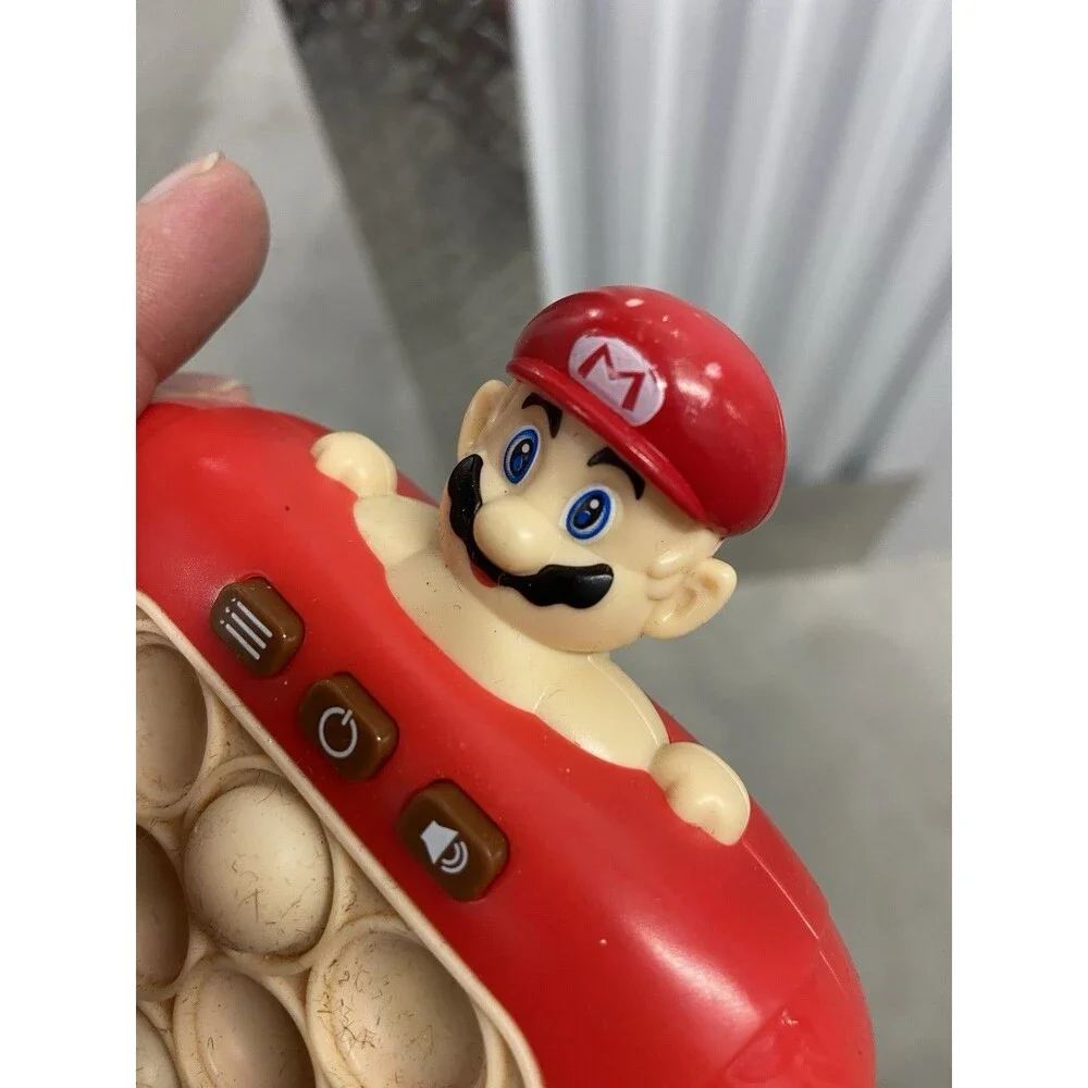 Super Mario Electronic Light Up Pop Handheld Fidget Game Red Sensory Toy